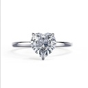 Heart Cut 1.50 CT Ring, Lab Grown Diamond Solitaire Engagement Ring for Women, 3 Prong Setting Wedding Ring, Anniversary Ring, Custom Order