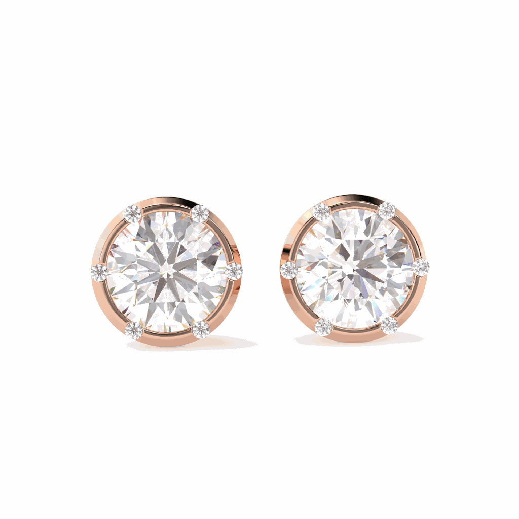 Round Diamond Fancy Earrings for Women
