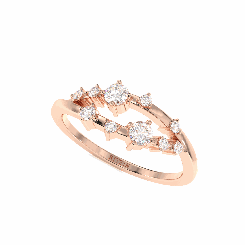 Round Diamond Band Engagement Band for Women