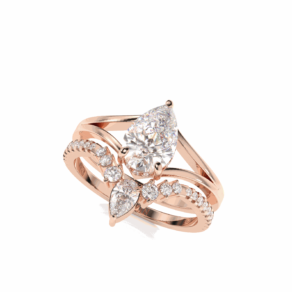 Pear Diamond Bridal Ring for Women