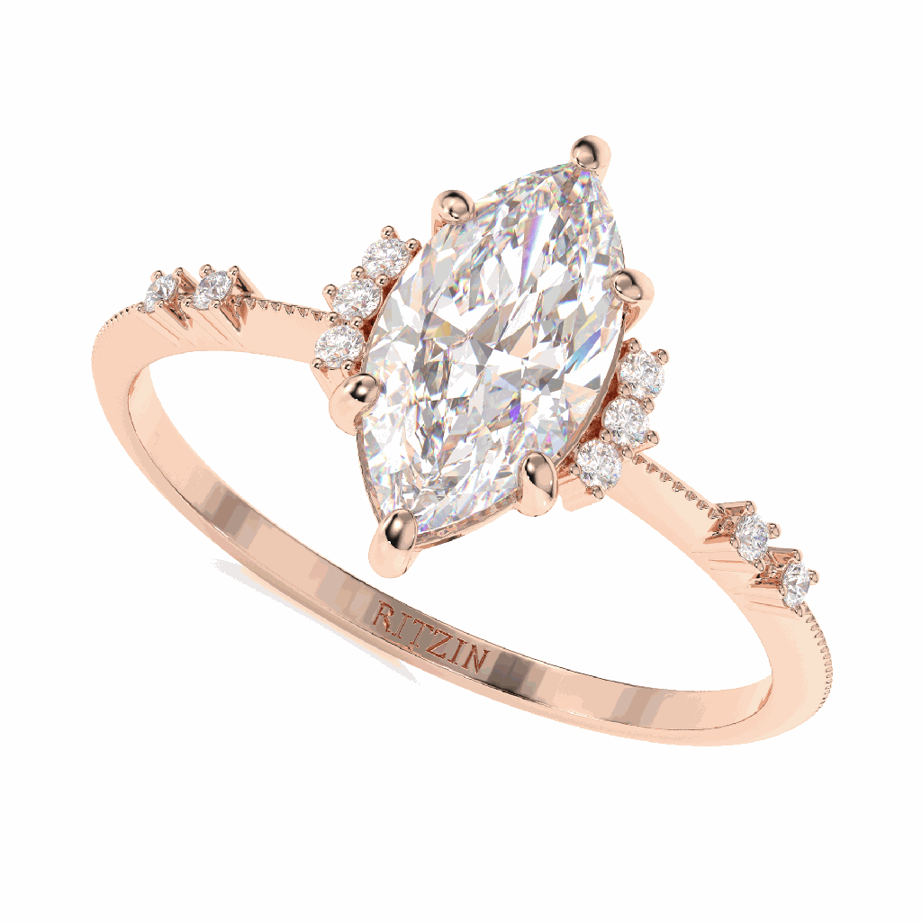 Marquise Diamond Engagement Ring for Women