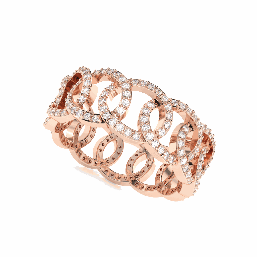 Round Diamond Engagement Band Ring for Women