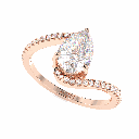 Pear Diamond Twisted Engagement Ring for Women