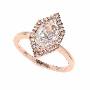 Marquise Diamond Halo Style Engagement Ring for Women