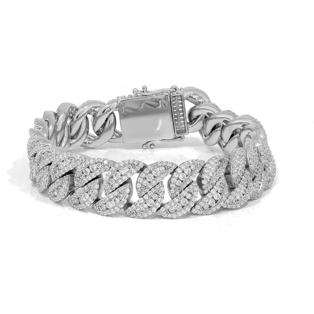  Round Diamond Luxurious Mens Cuban Bracelet 