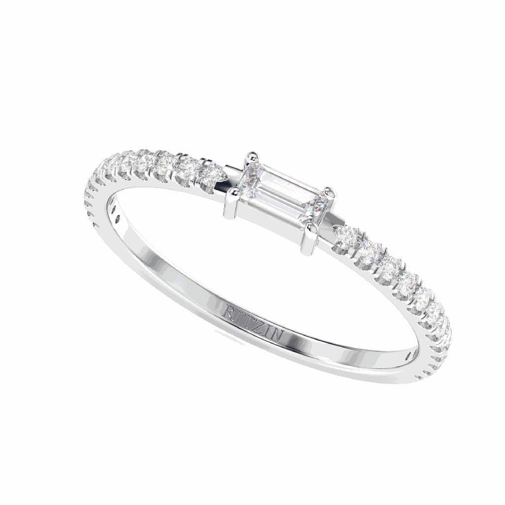 Baguette Diamond Band Engagement Ring for Women