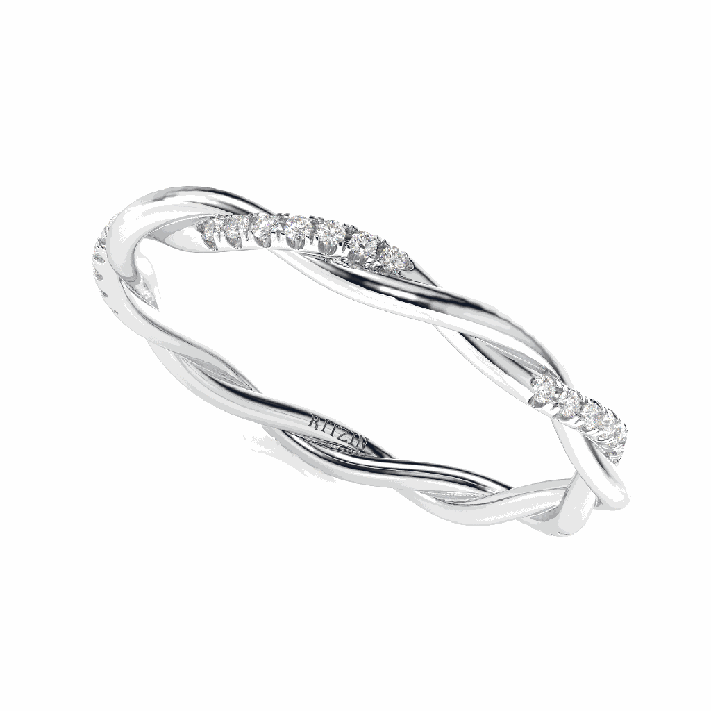 Round Diamond Band Engagement Ring for Women