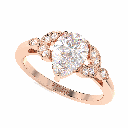 Pear Shape Diamond Engagement Ring for Women