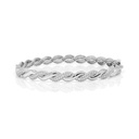  Round Diamond Twisted Wire Design Bangle 