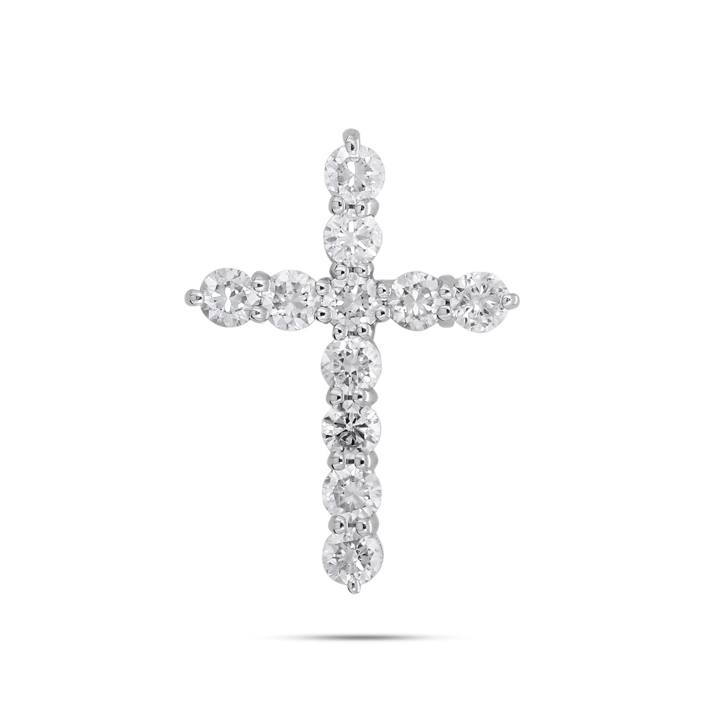  Round Diamond Cross Pendant