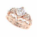 Princess Shape Diamond Bridal Ring for Women