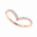 Round Diamond Band Engagement Ring for Women