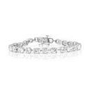  Round And Oval Diamond Brilliant Cut Luxurious Tennis Bracelet 