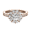  Round Diamond Halo Engagement Ring 