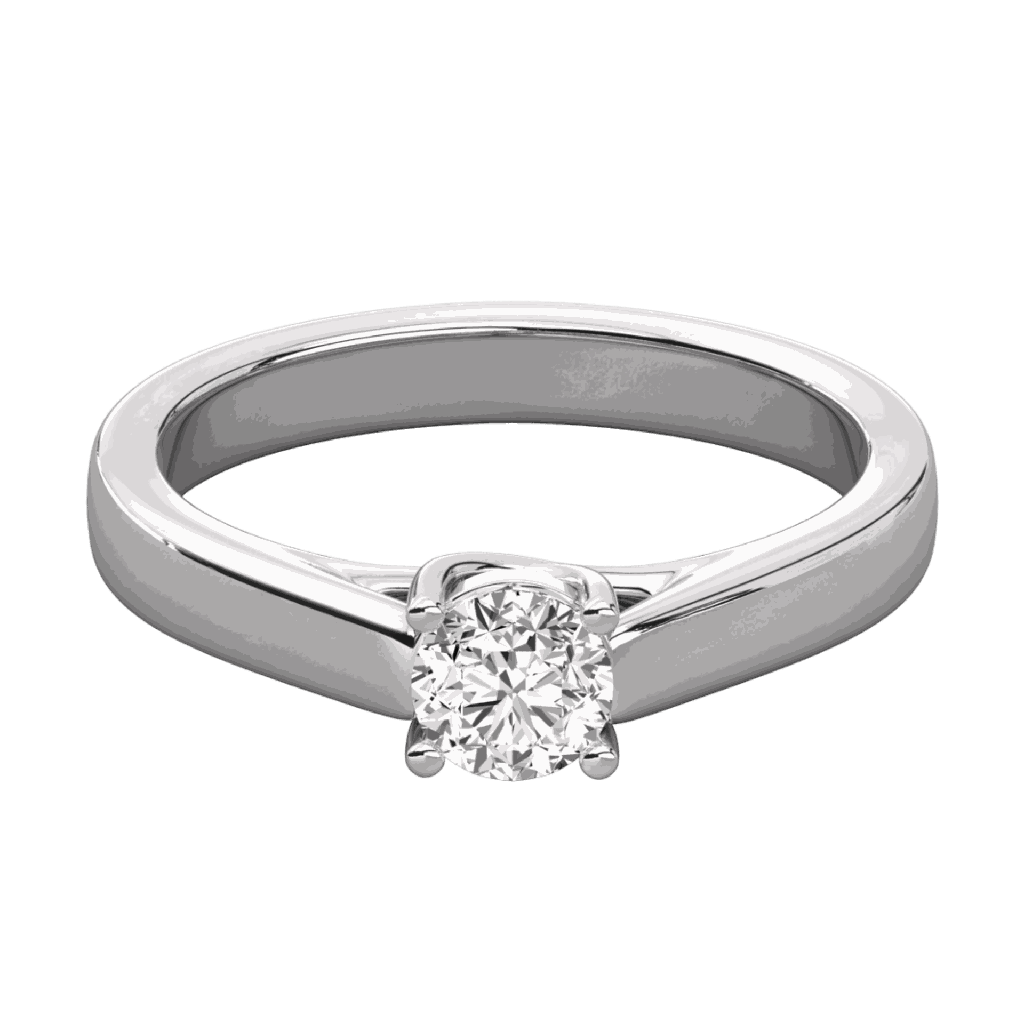  Round Cut Diamond Solitaire Wedding Band 