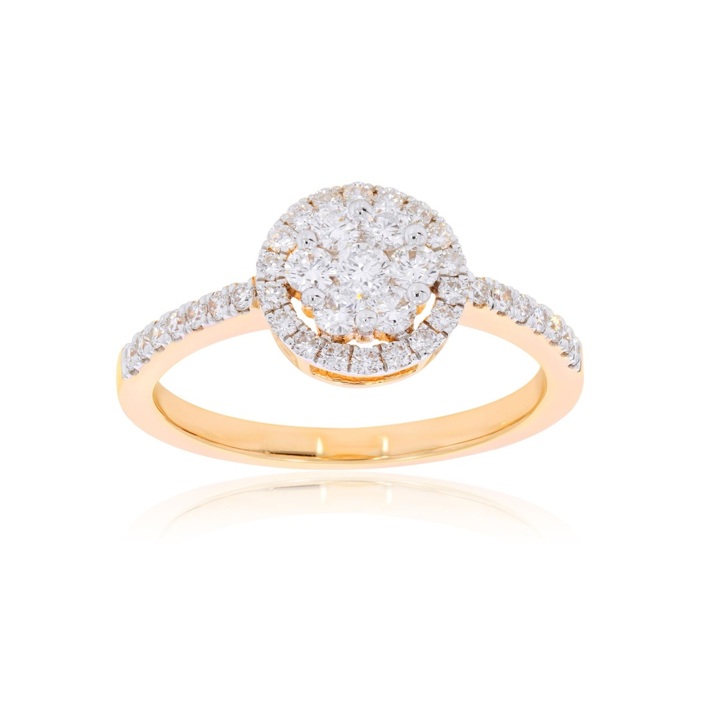 Round Diamond Lovebright Halo Engagement Ring
