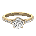  Round Diamond Solitaire Wedding Band 