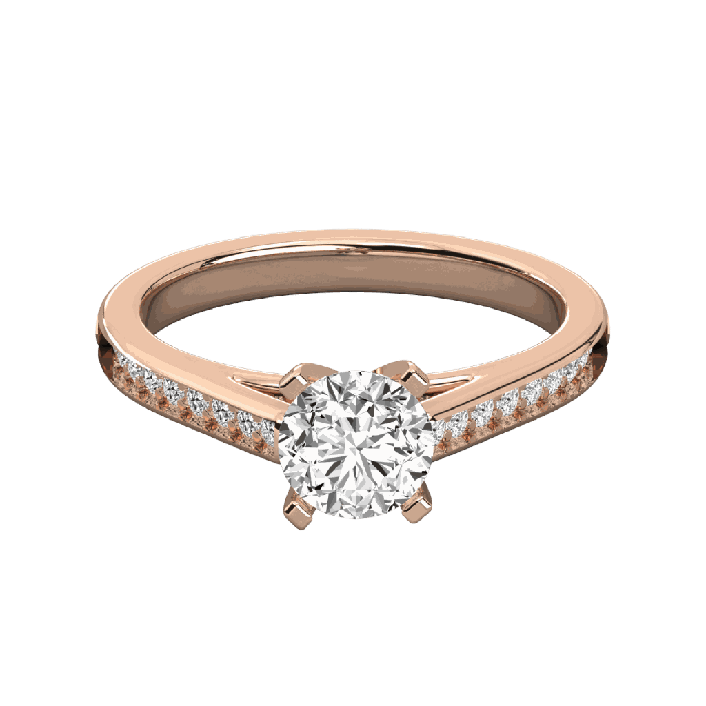  Round Cut Diamond Prong Set Solitaire Ring 