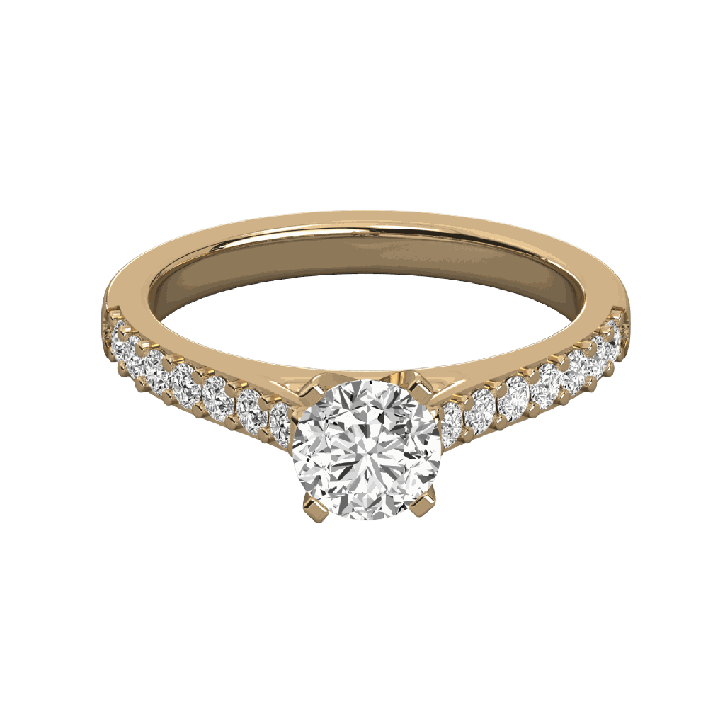  Round Diamond Prong Set Solitaire Ring 