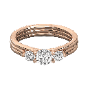  Round Shaped Diamond 3 Stone Wedding For Her