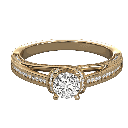  Round Diamond Cross Shank Solitaire Wedding Band 