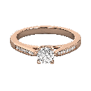 Round Cut Diamond Prong Set Engagement Ring for Her