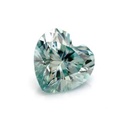Loose Moissanite Fancy Blue Clean Heart Cut 9.50 MM