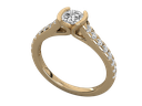  Round Diamond Micro Prong Set Solitaire Ring For Her