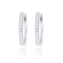  Round Diamond Huggie Hoop Earring 