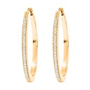  Round Diamond Large Hinged Huggie Hoop Earring For Her