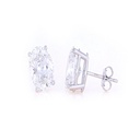  Oval Cut Diamond With Pushback  Stud Earrings For Her