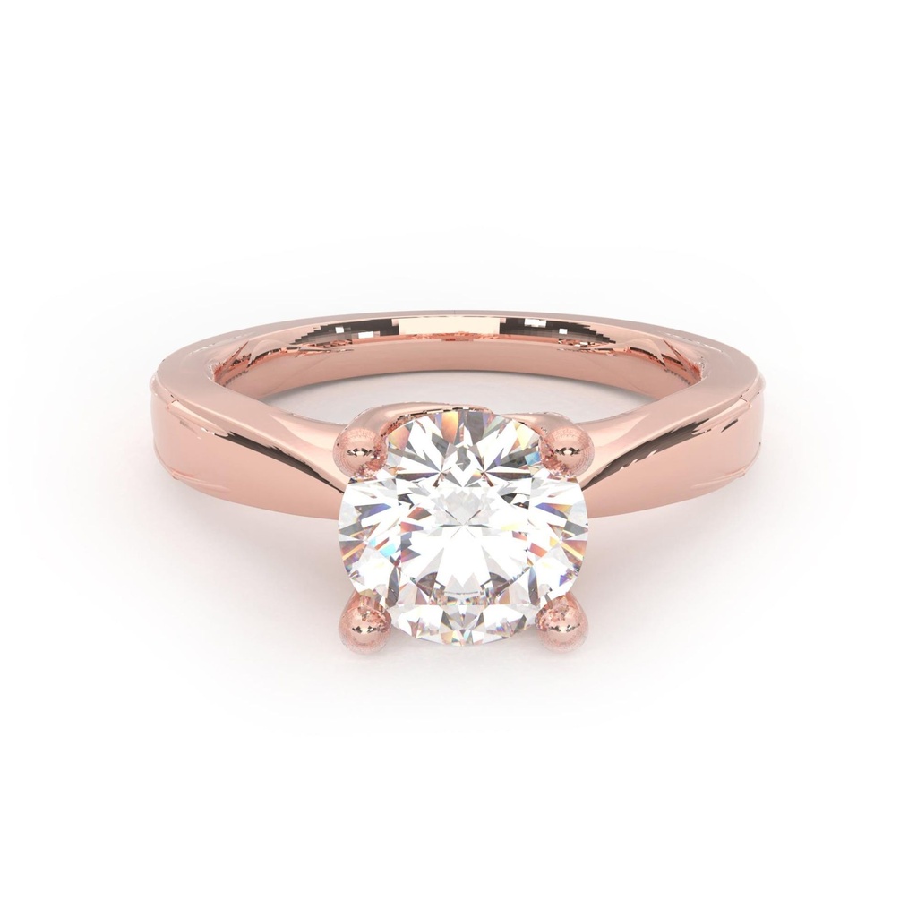 Round Diamond Solitaire Ring For Her