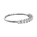 Round Diamond Designer Half Eternity Band For Her