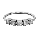  Princess Diamond Design Wedding Band For Women