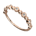  Round Diamond Bubble Design Wedding Band For Women