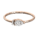  Round And Pear Cut Diamond Light weight Wedding Band