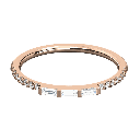 Round And Baguette Diamond Designer Wedding Band For Women