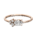  Oval And Round Diamond Designer Wedding Band