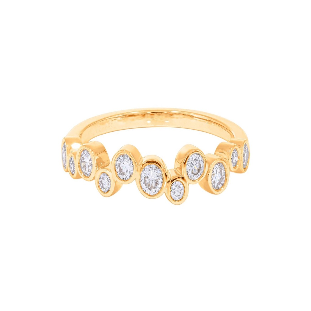  Round Diamond Unique Bubble Design Band For Women