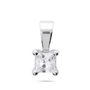 Princess Cut Diamond Solitaire Pendant For Women