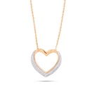  Round Diamond Heart Design Pendant For Women