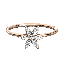  Marquise And Round Cut Diamond Flower Shape Wedding Band 