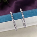 Round Cut Inside Out Hoop Earrings For Women