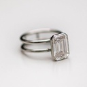 Emerald Cut Fancy Engagement Ring For Women