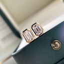 Emerald Cut Stone Stud Earring For Women