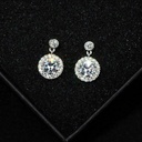  Round Cut Stone Drop Dangle Earring For Women