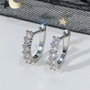 Round Diamond Hoop Earrings For Women