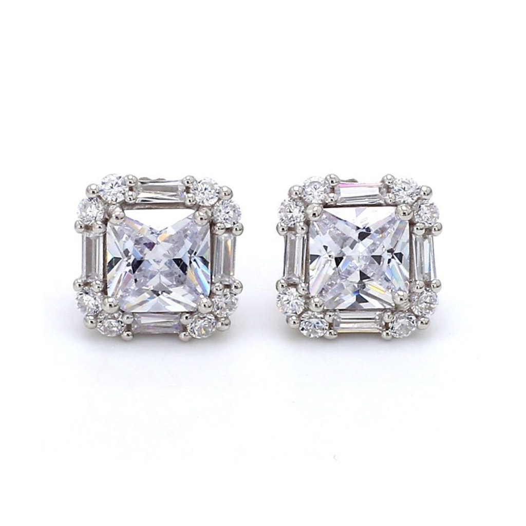 Princess Cut Diamond Stud Earring For Women