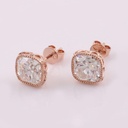 Cushion Cut Diamond Stud Earring For Women