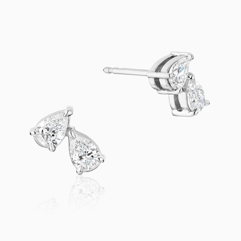 Pear Cut Diamond Stud Earring For Women